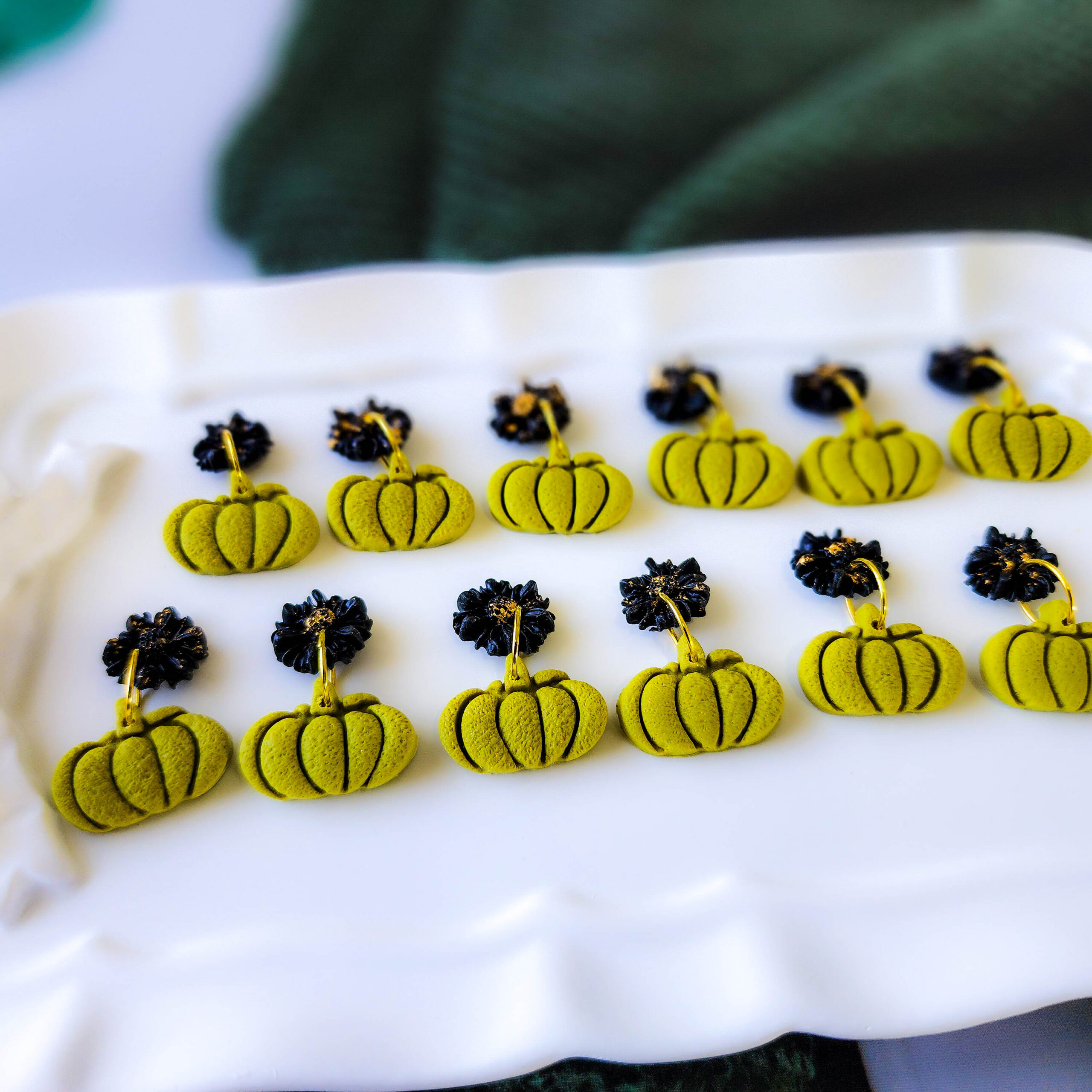 Halloween Pumpkin Earrings - Image 3